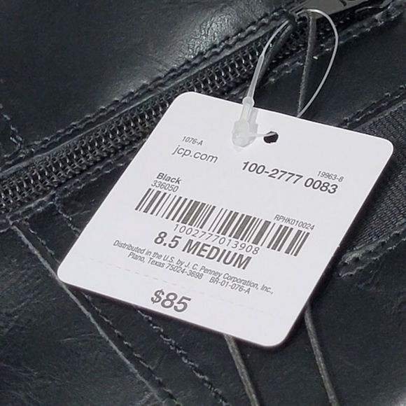 St. John's Bay SJB Delwood Women's Black Block Heel Deer Riding Boots - Picture 8 of 13